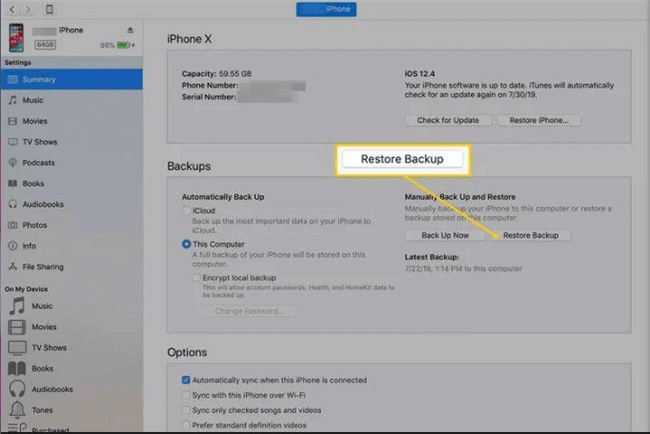 use itunes to transfer data