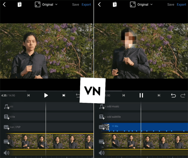 use vn to make blurry videos clear