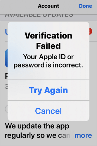 verification failed