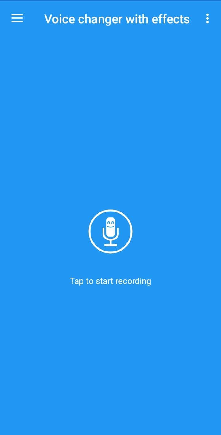 voice changer with effects app interface