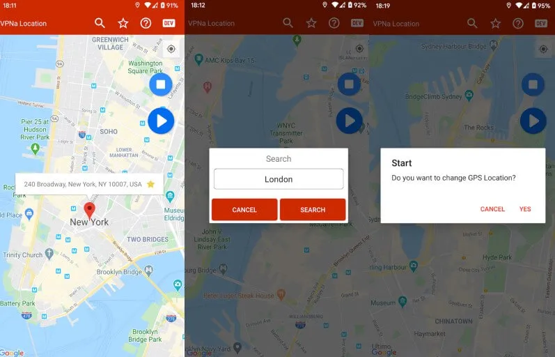 Hide Android Location with VPN