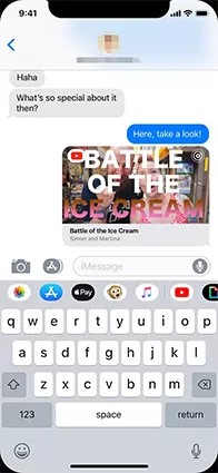 ver youtube en imessage