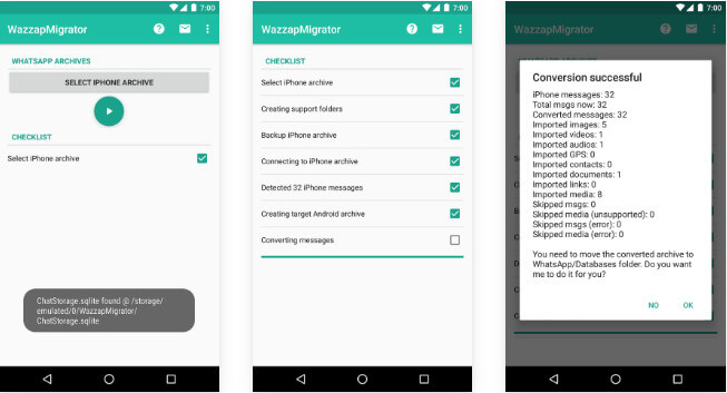 extract WhatsApp data using WazzapMirator