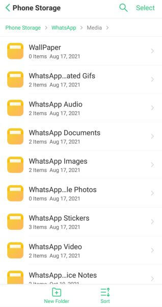 WhatsApp audio location on Android 