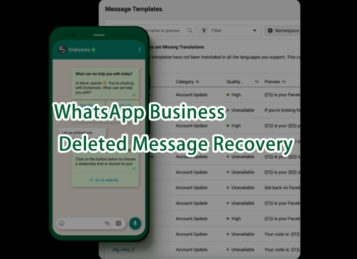 whatsapp business delete message recovery