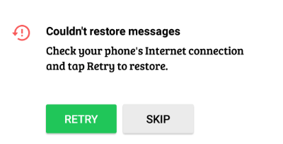 whatsapp does not detect a local backup