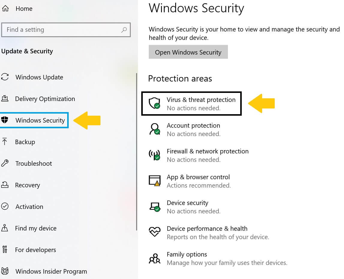 disable windows security software