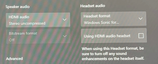 xbox x audio setting