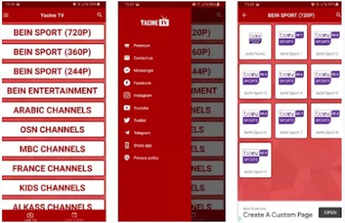 Yacine TV app to watch live games