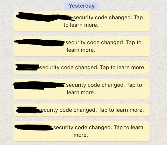 your-security-code-changed