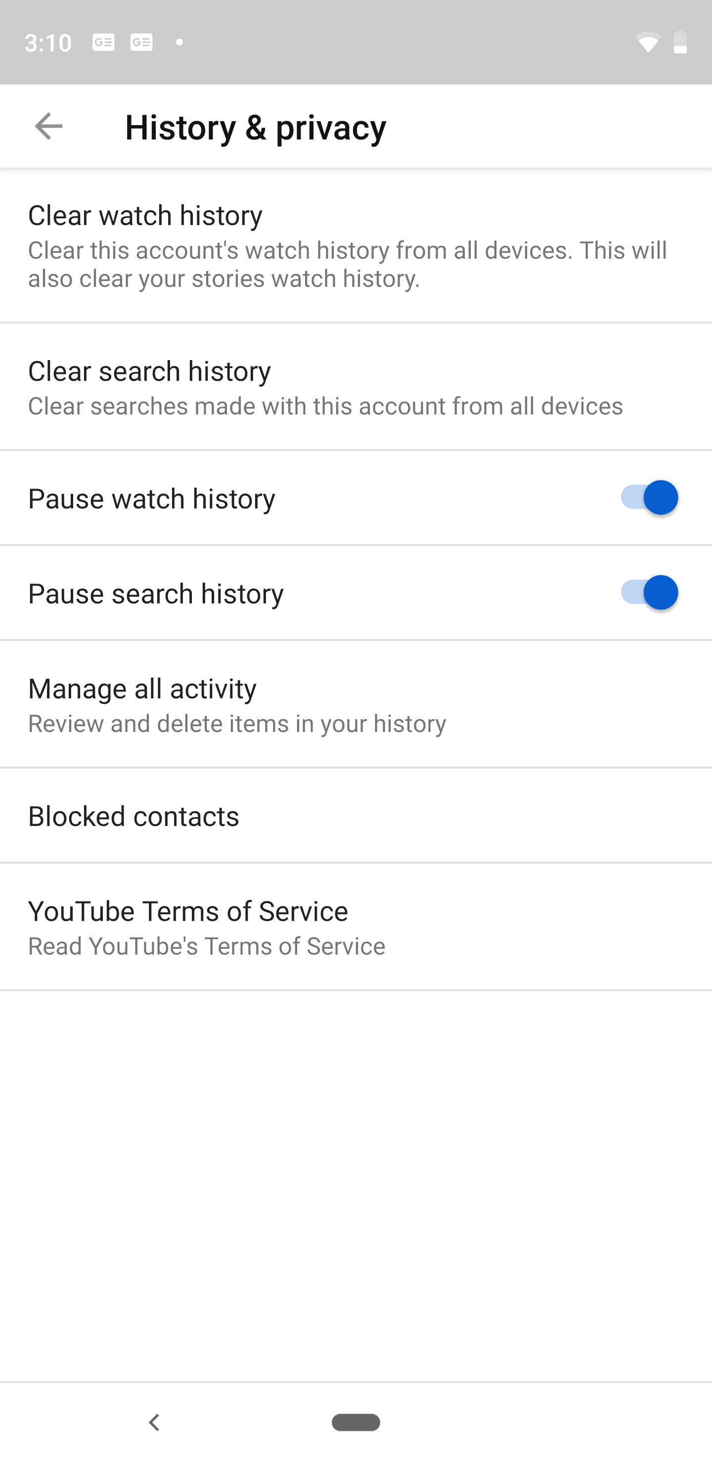 youtube terms of service