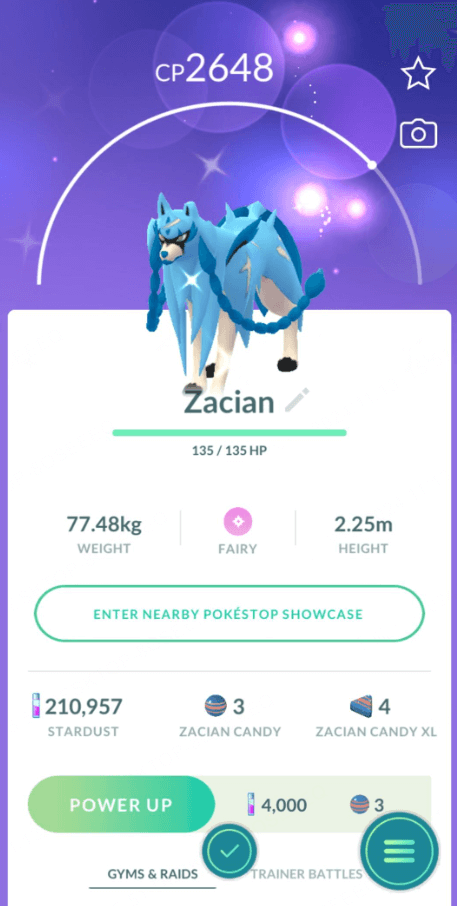 Catch Zacian in Pokemon GO