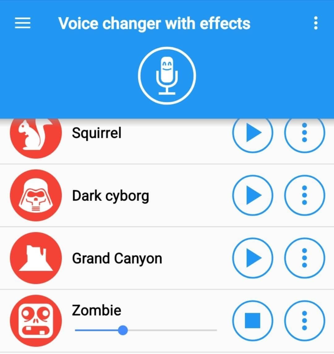 zombie voice from voice changer with effects