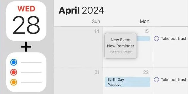 iOS 18 Calendar & Reminders Integration