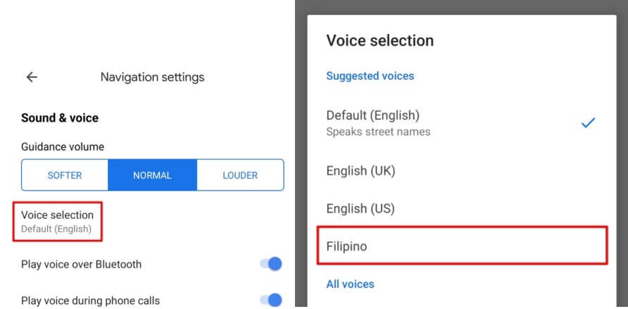 Change Google Maps Voice on iPhone/iPad