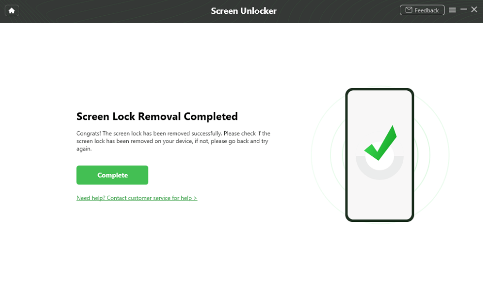 complete screen lock removal