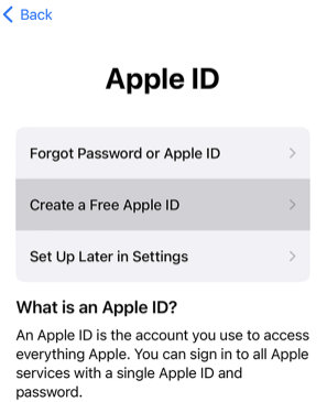 forgot password or apple id