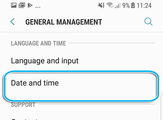 general management date and time