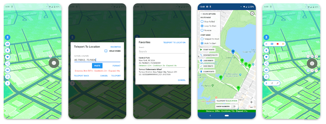 gps joystick user interface