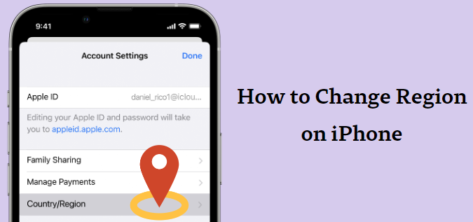 how to change region on iphone