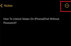 how to lock notes on iphone