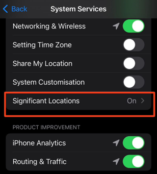 how to see location history on iphone with significant locations