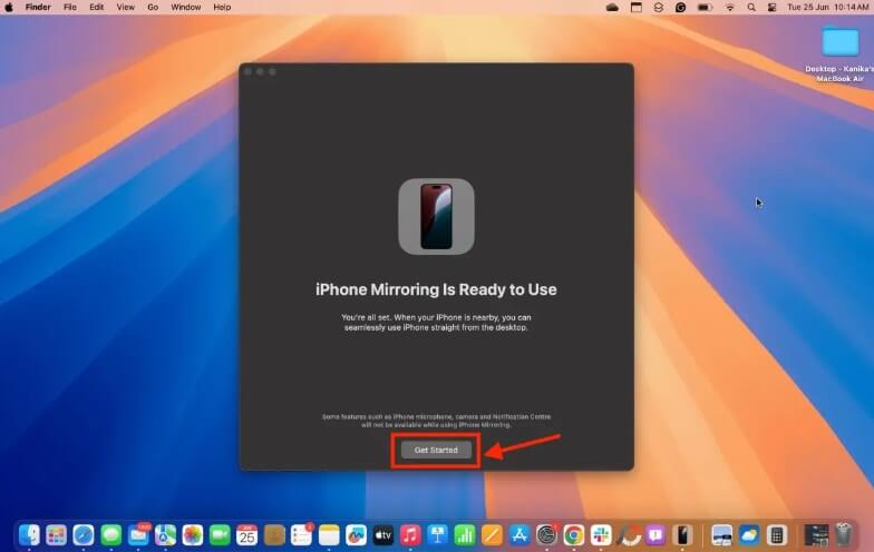 Set Up iPhone Mirroring on iOS 18 step 3