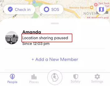 life360 location sharing paused