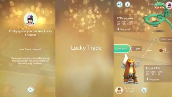 How to trade Lucky Pokemon