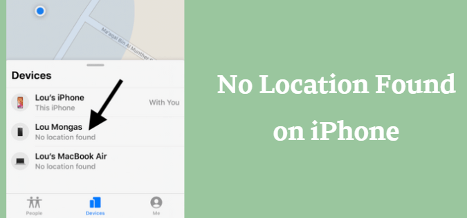 find my iphone no location found