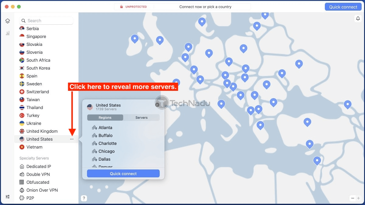 nordvpn anti tracking interface