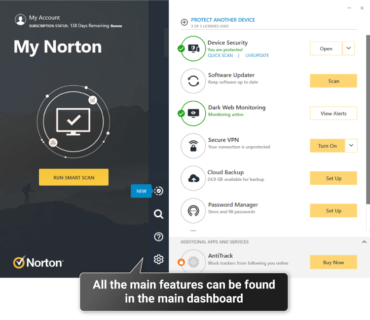 norton anti tracking software