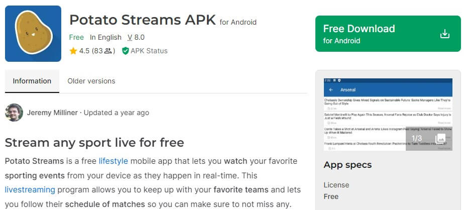 Potato Streams APK