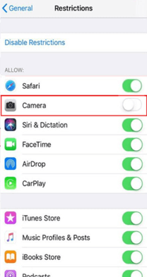 remove camera from iphone lock screen