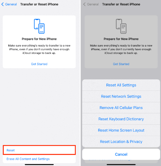 iphone reset all settings