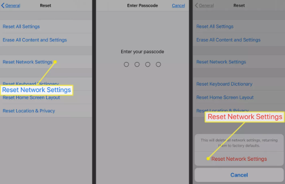 reset network settings