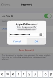 reset notes password