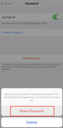 reset password