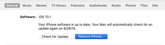 restore itunes backup