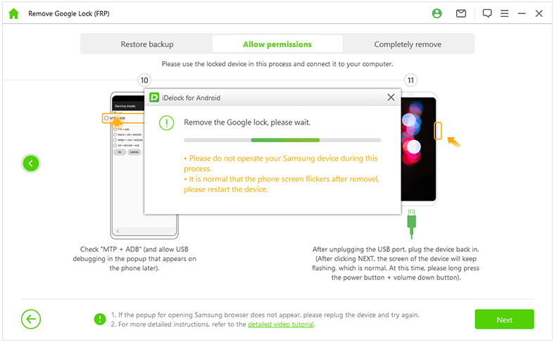 start removing frp lock on motorola