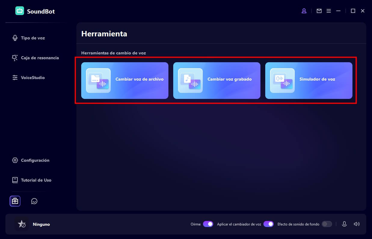 herrimentas en soundbot