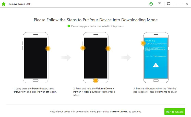 Downloading-Modus einleiten