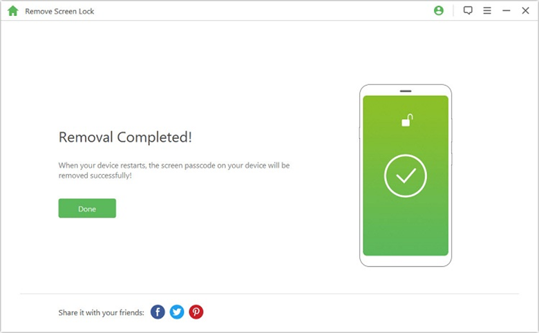 complete removing screen lock