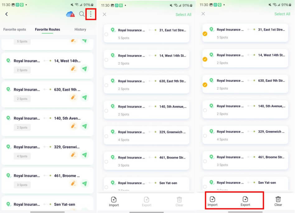 Import and Export GPX Files