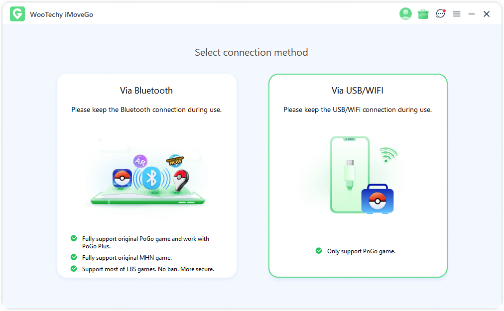 USB or WIFI Connection