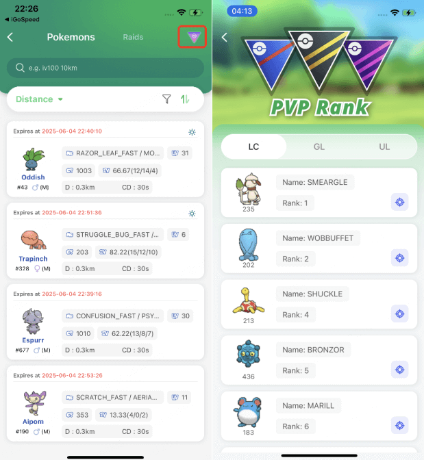 imovego ios app PVP