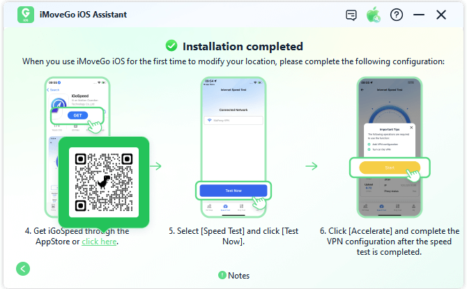 complete imovego ios app installation