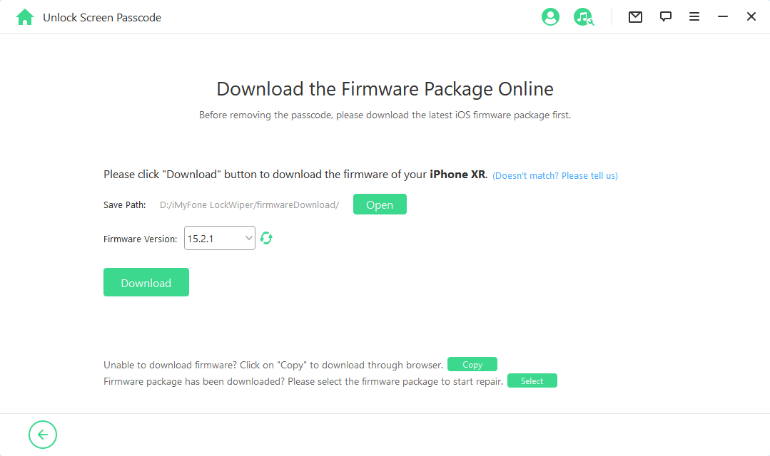 download firmware package