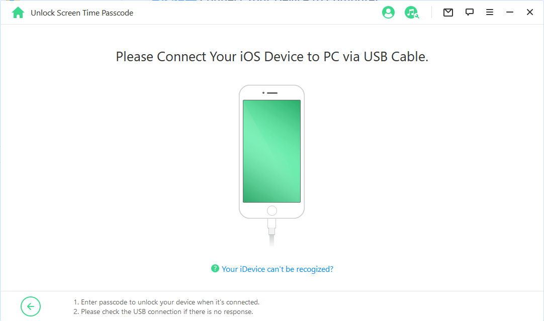 Connect device to computer with USB cable