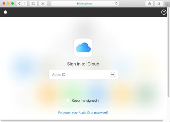 Sign in to iCloud